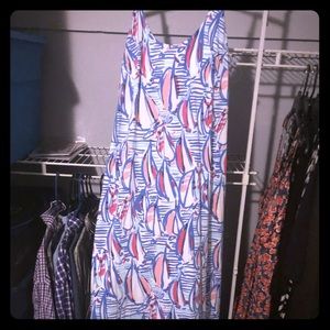 Lilly Pulitzer Red Right Return maxi Sz Large